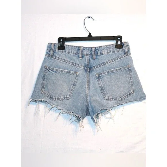 Bundle Zara / H&M Light Blue Distressed Denim Cutoff Shorts (Size 4) - Picture 3 of 7